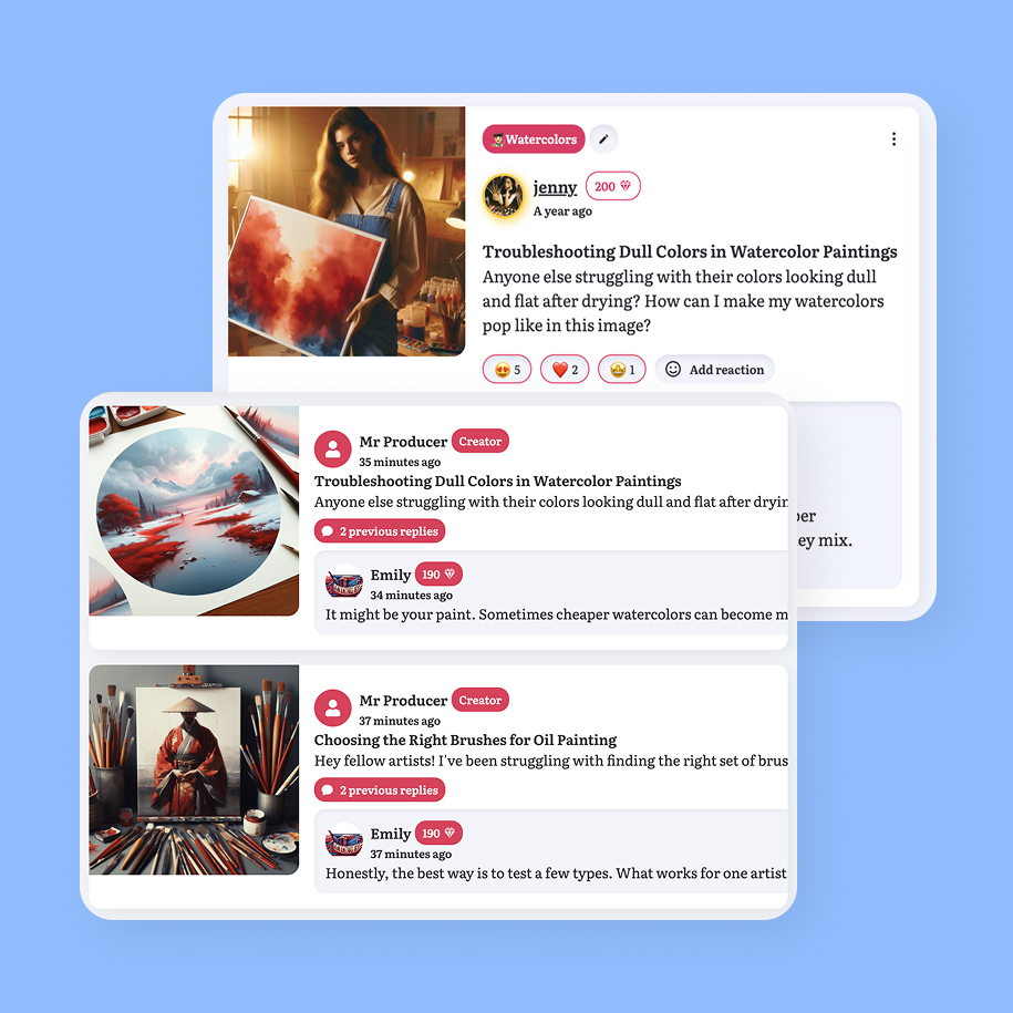 Forum intégré à la communauté Esmerise